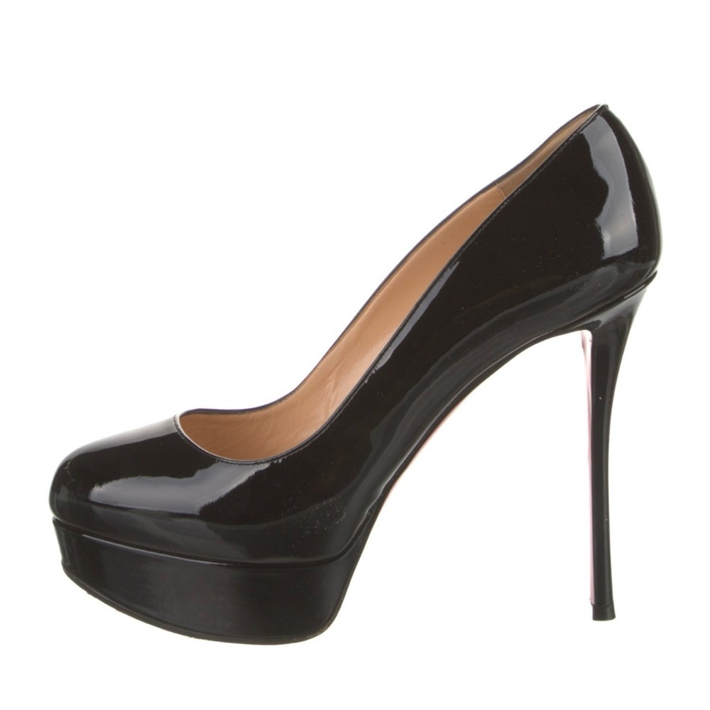 Pristine Paten Leather Christian Louboutin Platform 5 Inch Heels.